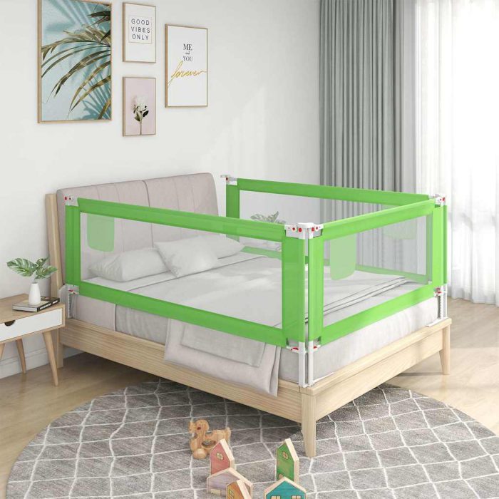 vidaXL Sengehest småbarn grønn 180×25 cm stoff