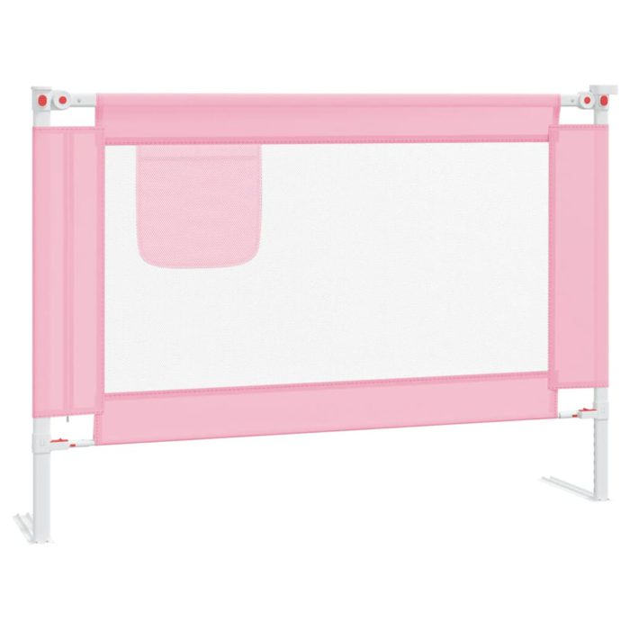vidaXL Sengehest småbarn rosa 90×25 cm stoff