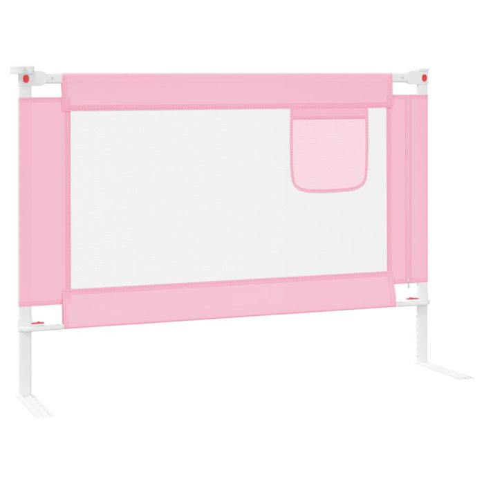 vidaXL Sengehest småbarn rosa 90×25 cm stoff