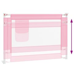 vidaXL Sengehest småbarn rosa 90×25 cm stoff