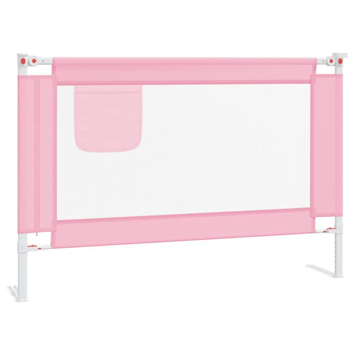 vidaXL Sengehest småbarn rosa 100×25 cm stoff