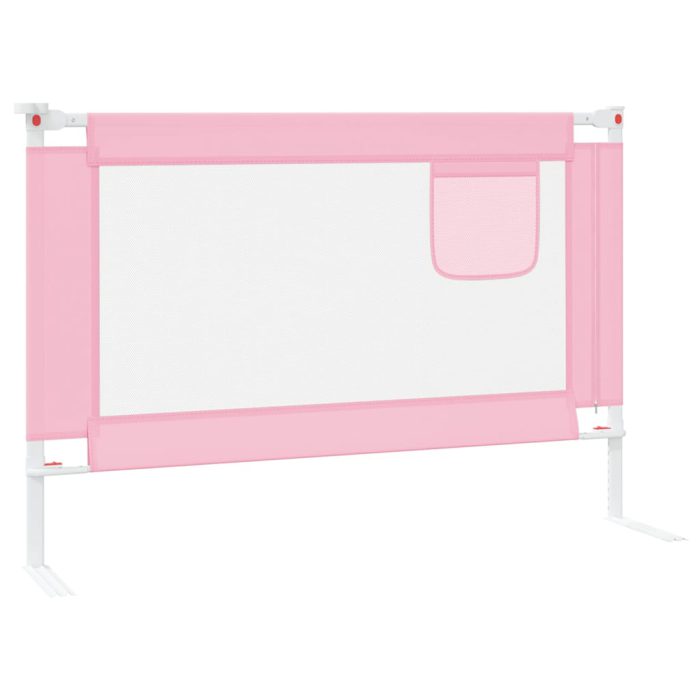 vidaXL Sengehest småbarn rosa 100×25 cm stoff