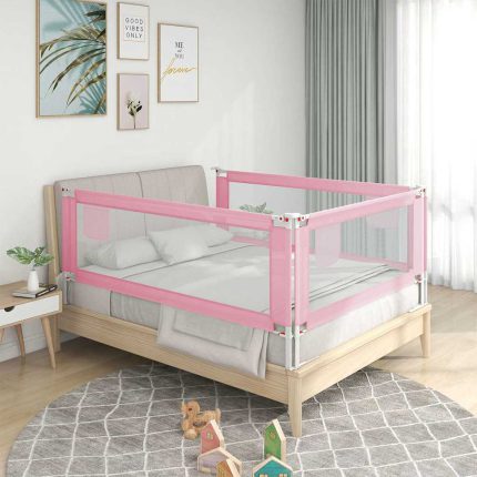 vidaXL Sengehest småbarn rosa 100×25 cm stoff