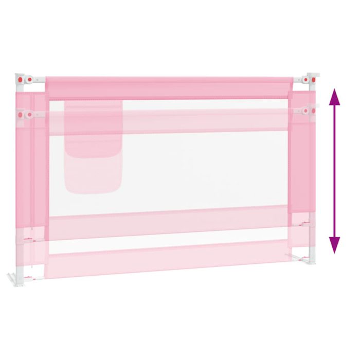 vidaXL Sengehest småbarn rosa 120×25 cm stoff