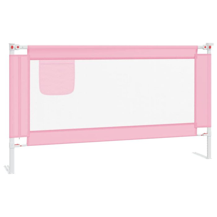 vidaXL Sengehest småbarn rosa 150×25 cm stoff