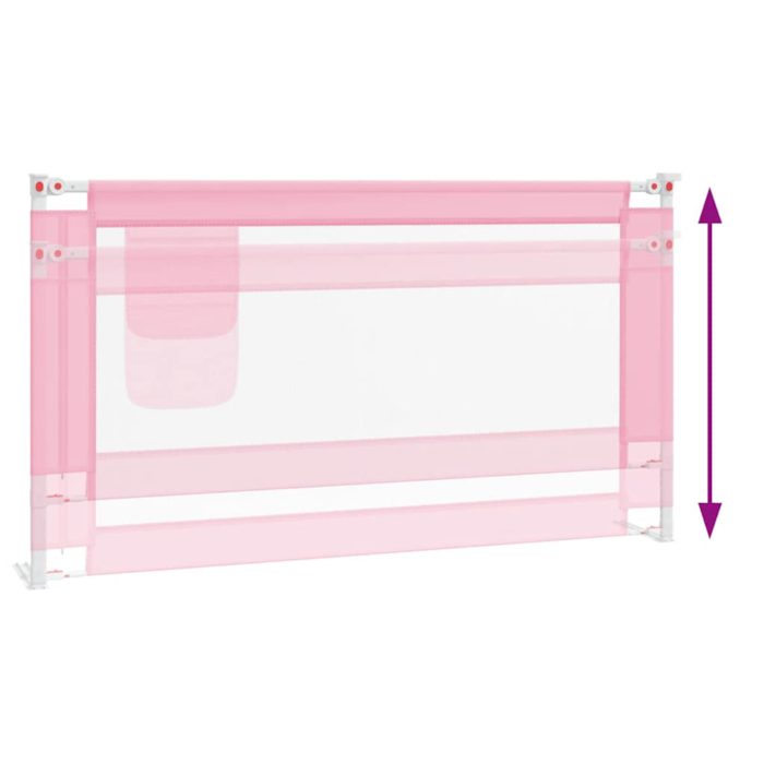 vidaXL Sengehest småbarn rosa 150×25 cm stoff