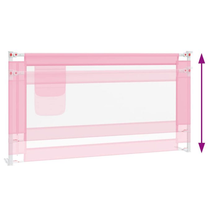 vidaXL Sengehest småbarn rosa 160×25 cm stoff