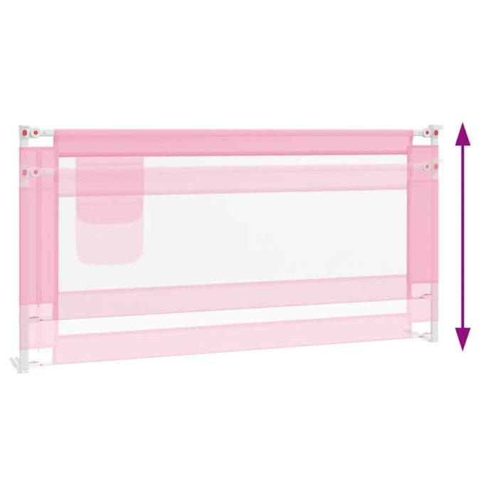 vidaXL Sengehest småbarn rosa 180×25 cm stoff