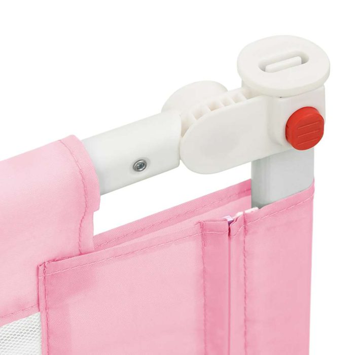 vidaXL Sengehest småbarn rosa 180×25 cm stoff
