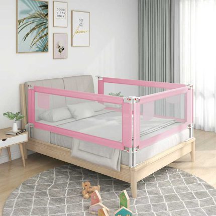 vidaXL Sengehest småbarn rosa 180×25 cm stoff