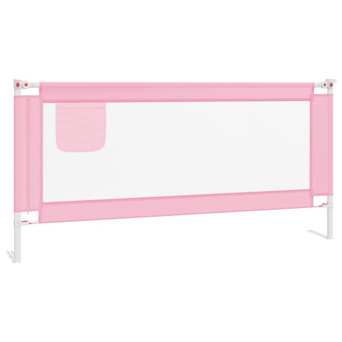 vidaXL Sengehest småbarn rosa 190×25 cm stoff