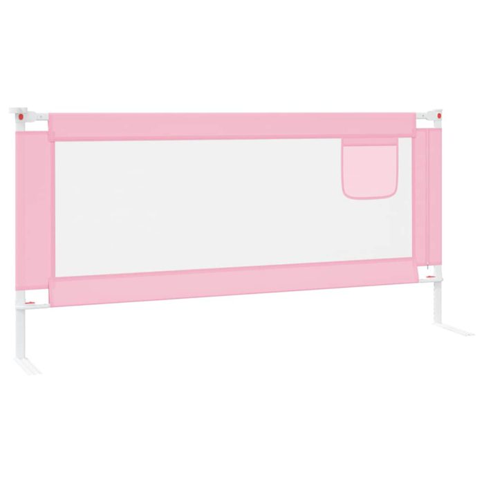 vidaXL Sengehest småbarn rosa 190×25 cm stoff