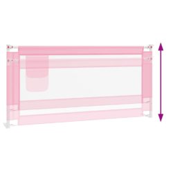 vidaXL Sengehest småbarn rosa 190×25 cm stoff