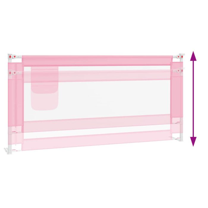 vidaXL Sengehest småbarn rosa 190×25 cm stoff