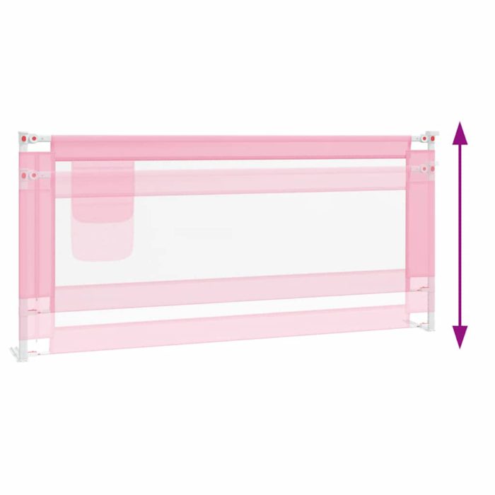 vidaXL Sengehest småbarn rosa 200×25 cm stoff