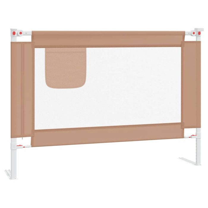 vidaXL Sengehest småbarn gråbrun 90×25 cm stoff