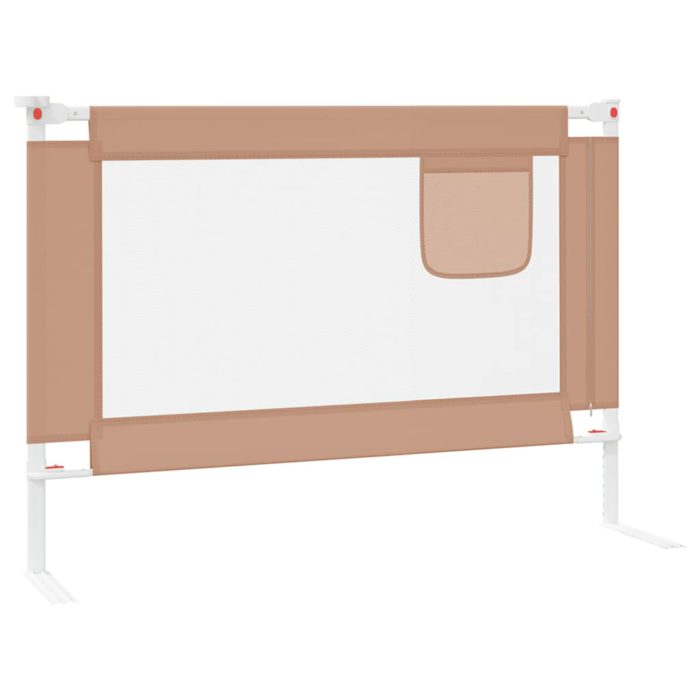 vidaXL Sengehest småbarn gråbrun 90×25 cm stoff