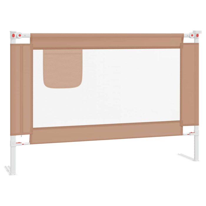 vidaXL Sengehest småbarn gråbrun 100×25 cm stoff