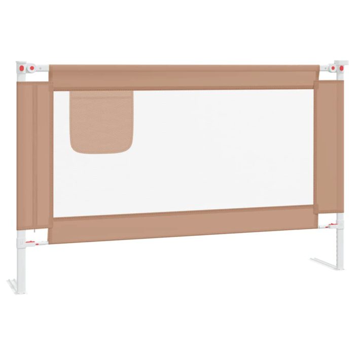 vidaXL Sengehest småbarn gråbrun 120×25 cm stoff