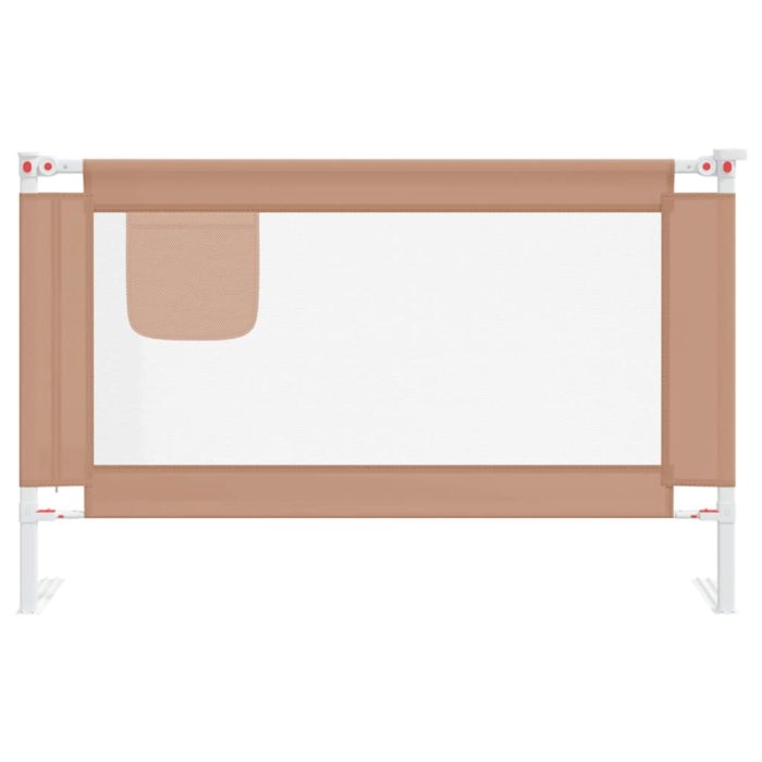 vidaXL Sengehest småbarn gråbrun 120×25 cm stoff