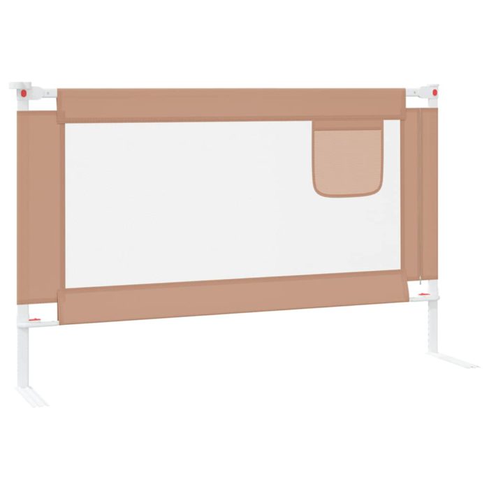 vidaXL Sengehest småbarn gråbrun 120×25 cm stoff