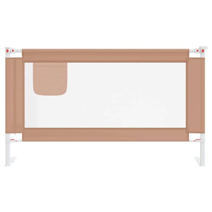 vidaXL Sengehest småbarn gråbrun 140×25 cm stoff