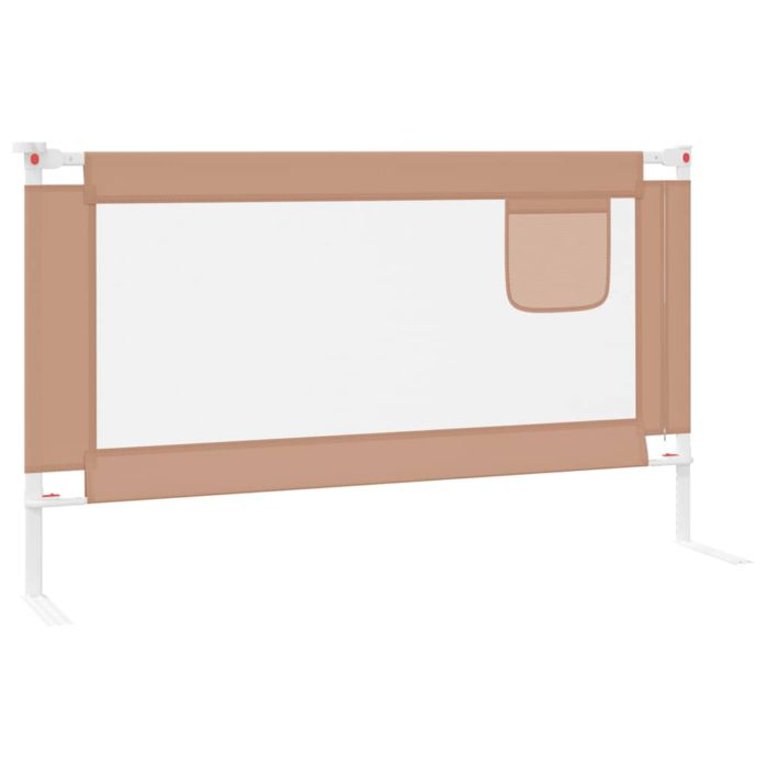 vidaXL Sengehest småbarn gråbrun 140×25 cm stoff