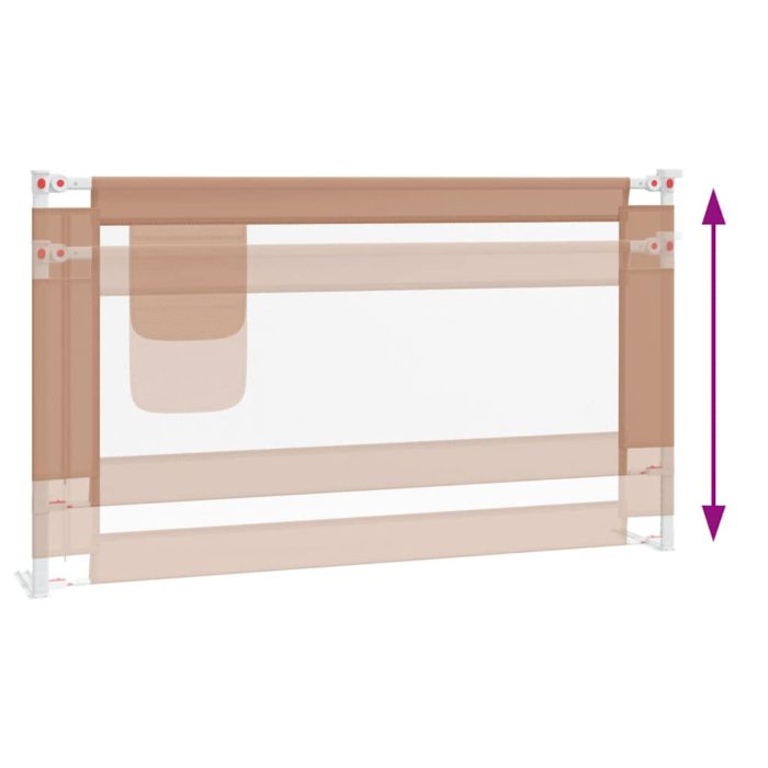 vidaXL Sengehest småbarn gråbrun 140×25 cm stoff