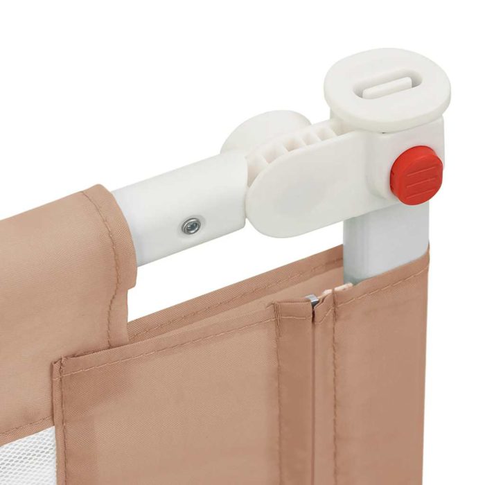 vidaXL Sengehest småbarn gråbrun 140×25 cm stoff