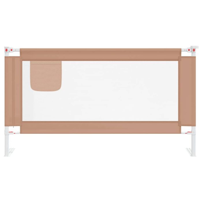 vidaXL Sengehest småbarn gråbrun 150×25 cm stoff