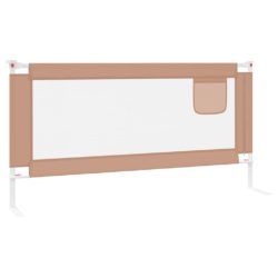 vidaXL Sengehest småbarn gråbrun 180×25 cm stoff