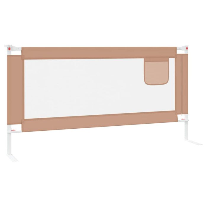 vidaXL Sengehest småbarn gråbrun 180×25 cm stoff