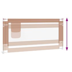 vidaXL Sengehest småbarn gråbrun 180×25 cm stoff