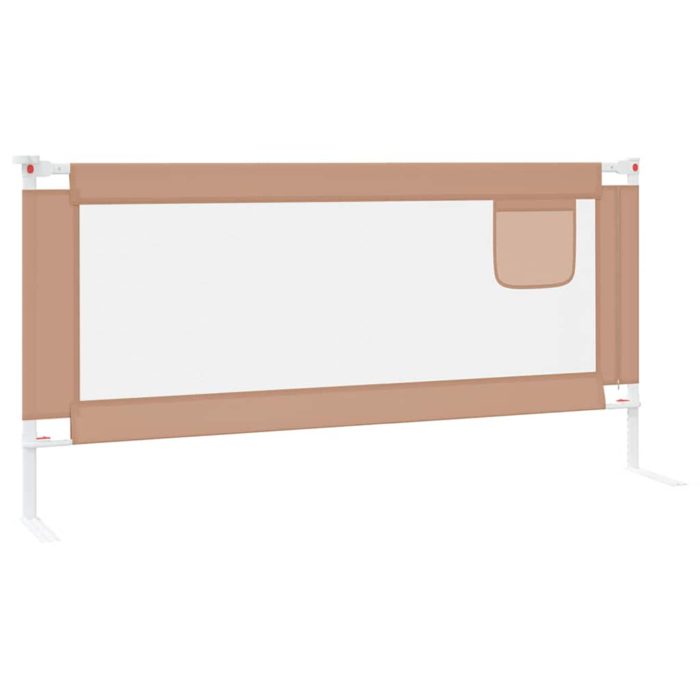 vidaXL Sengehest småbarn gråbrun 190×25 cm stoff