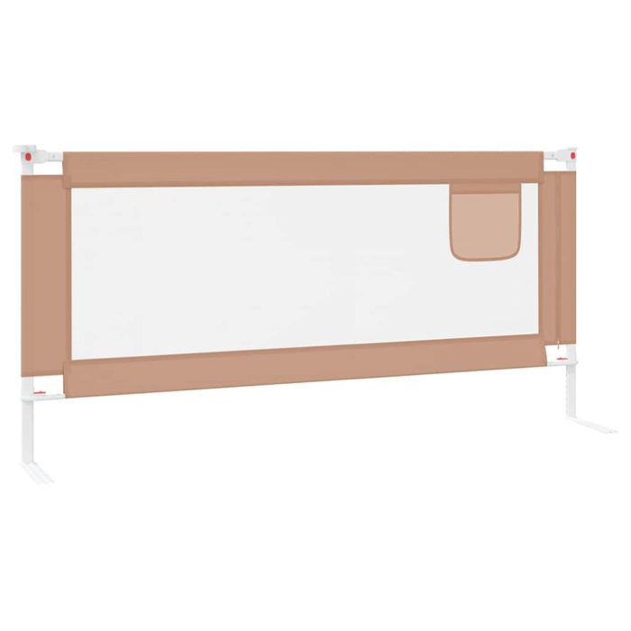 vidaXL Sengehest småbarn gråbrun 200×25 cm stoff