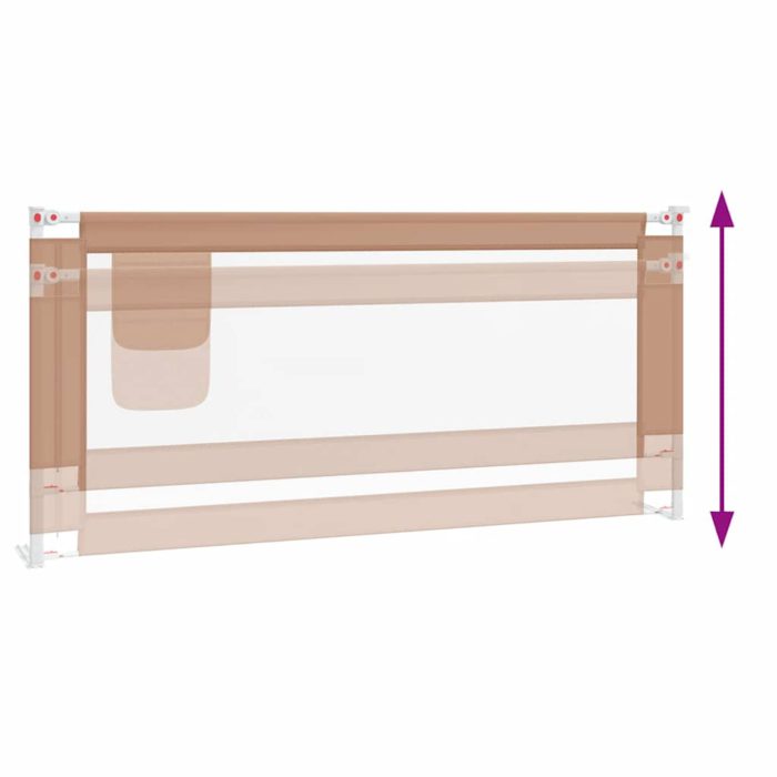 vidaXL Sengehest småbarn gråbrun 200×25 cm stoff