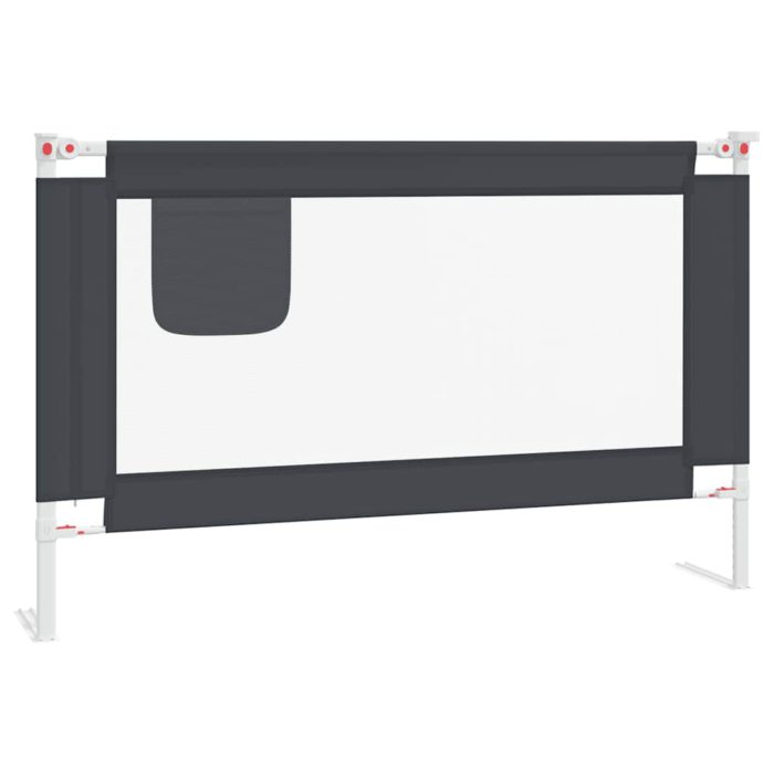 vidaXL Sengehest småbarn mørkegrå 120×25 cm stoff
