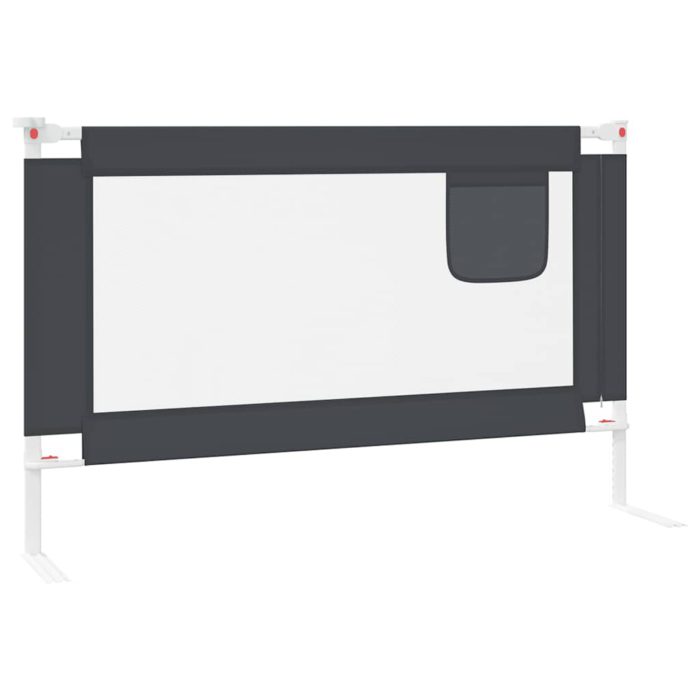 vidaXL Sengehest småbarn mørkegrå 120×25 cm stoff