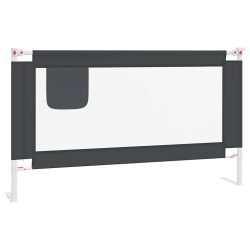 vidaXL Sengehest småbarn mørkegrå 140×25 cm stoff
