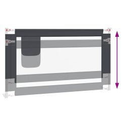vidaXL Sengehest småbarn mørkegrå 140×25 cm stoff