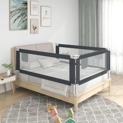 vidaXL Sengehest småbarn mørkegrå 140×25 cm stoff