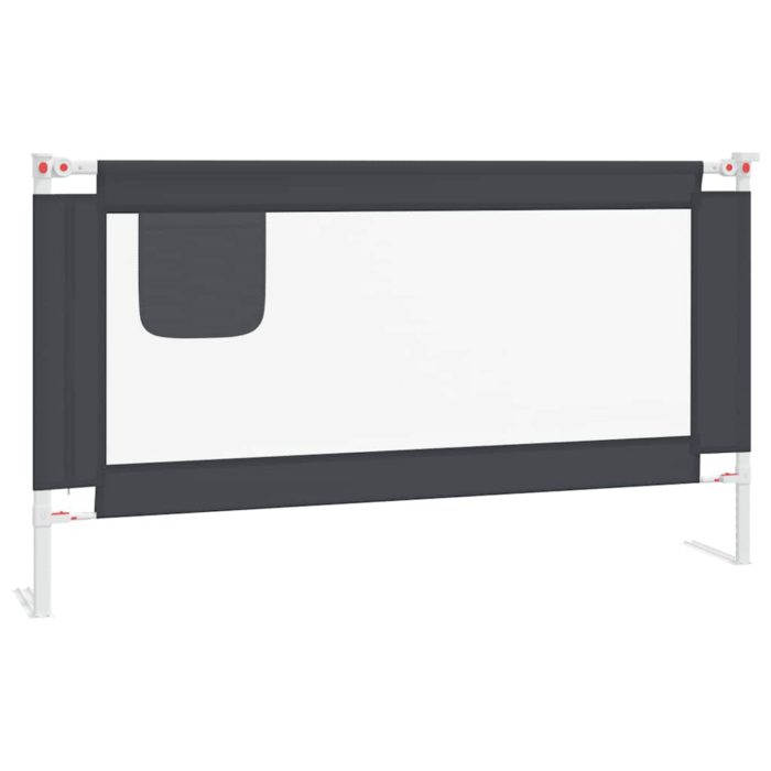 vidaXL Sengehest småbarn mørkegrå 150×25 cm stoff