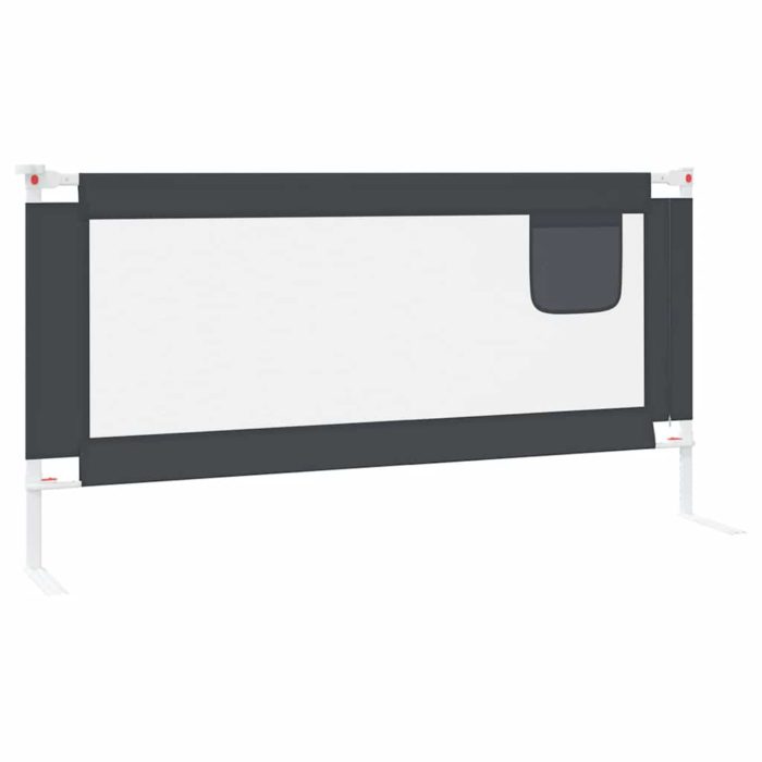 vidaXL Sengehest småbarn mørkegrå 180×25 cm stoff