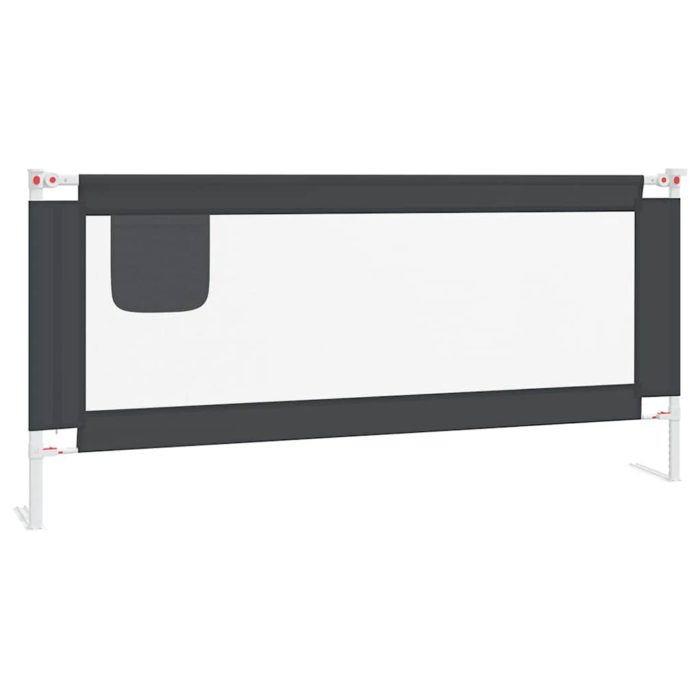 vidaXL Sengehest småbarn mørkegrå 200×25 cm stoff