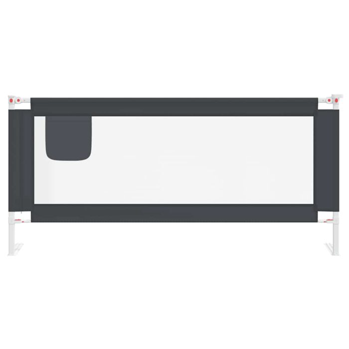 vidaXL Sengehest småbarn mørkegrå 200×25 cm stoff
