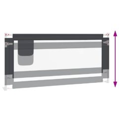 vidaXL Sengehest småbarn mørkegrå 200×25 cm stoff