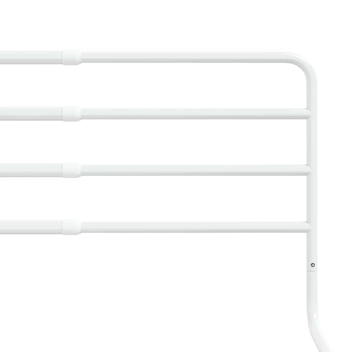 vidaXL Sengehest småbarn hvit (76-137)x55 cm jern