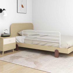 vidaXL Sengehest småbarn hvit (76-137)x55 cm jern