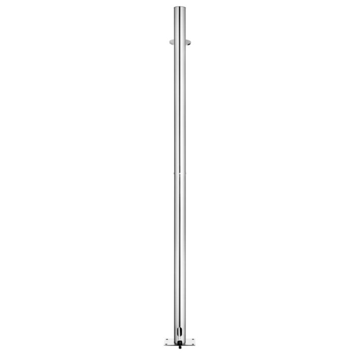 vidaXL Hagedusj med grått dusjbrett 220 cm rustfritt stål