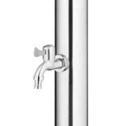 vidaXL Hagedusj med grått dusjbrett 220 cm rustfritt stål
